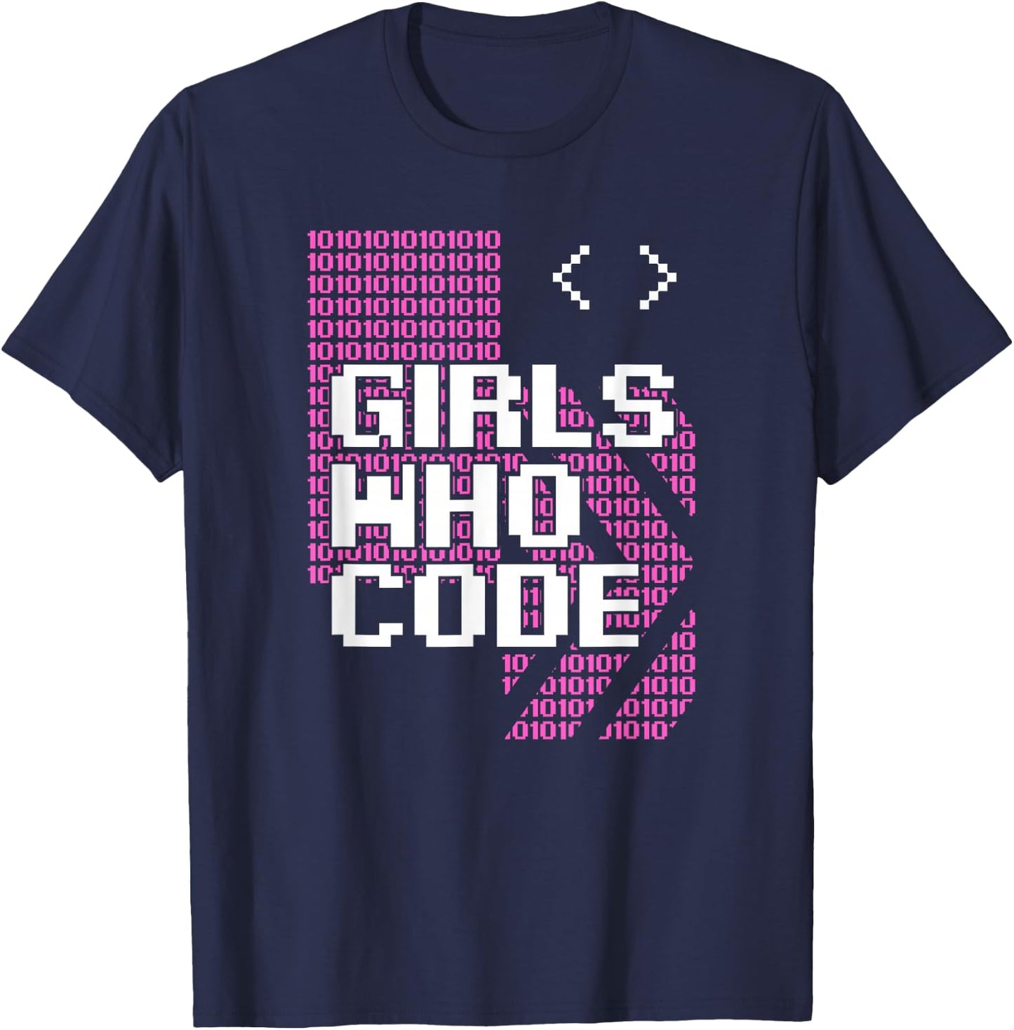 Girl Who Code Programmer Coder T-Shirt - T-Shirt | Navy