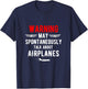 Warning I may speak spontaneously about aircraft pilot T-Shirt - T-Shirt | Navy