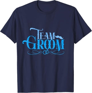 Team Groom Crew Squad Bachelor Party Wedding T-Shirt - T-Shirt | Navy