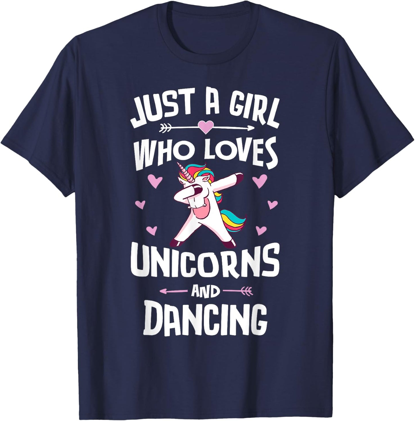 Just A Girl Who Loves Unicorns And Dancing Gift Women T-Shirt - T-Shirt | Navy