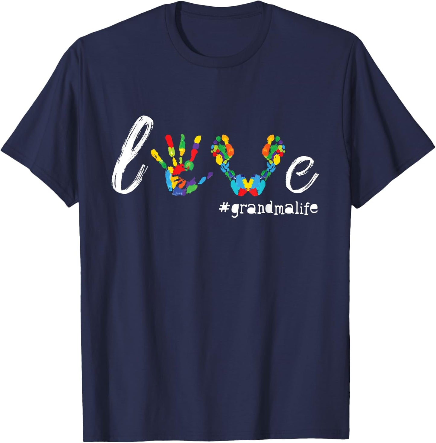 Love Grandma Life Grandmalife Mother Grandparent Shirt T-Shirt - T-Shirt | Navy
