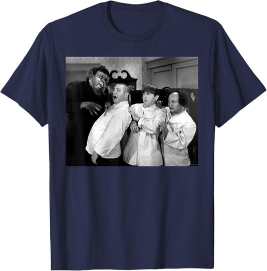 The Three Stooges – Idle Roomers Wolf Man T-Shirt - T-Shirt | Navy
