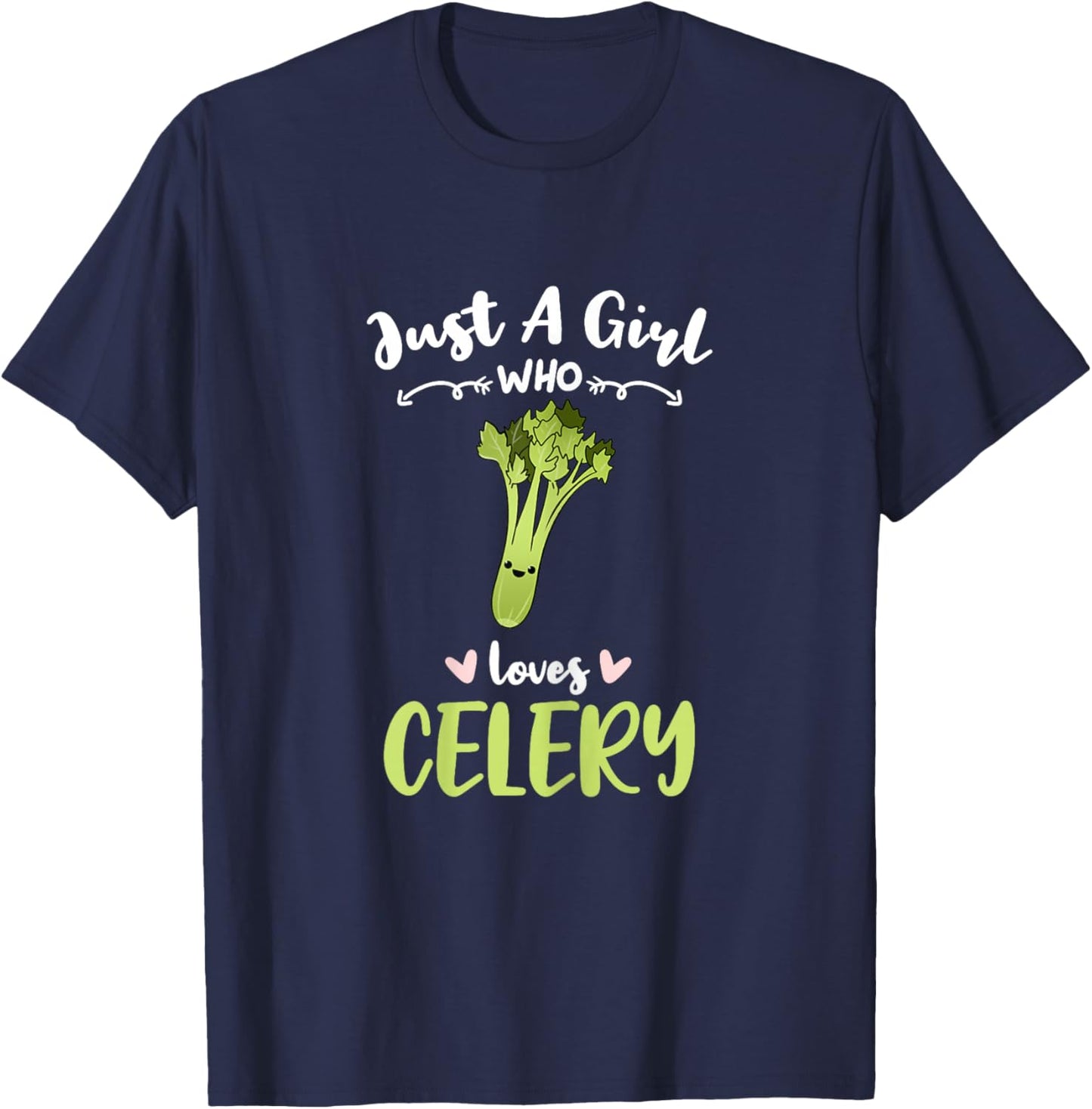 Just A Girl Who Loves Celery T-Shirt - T-Shirt | Navy