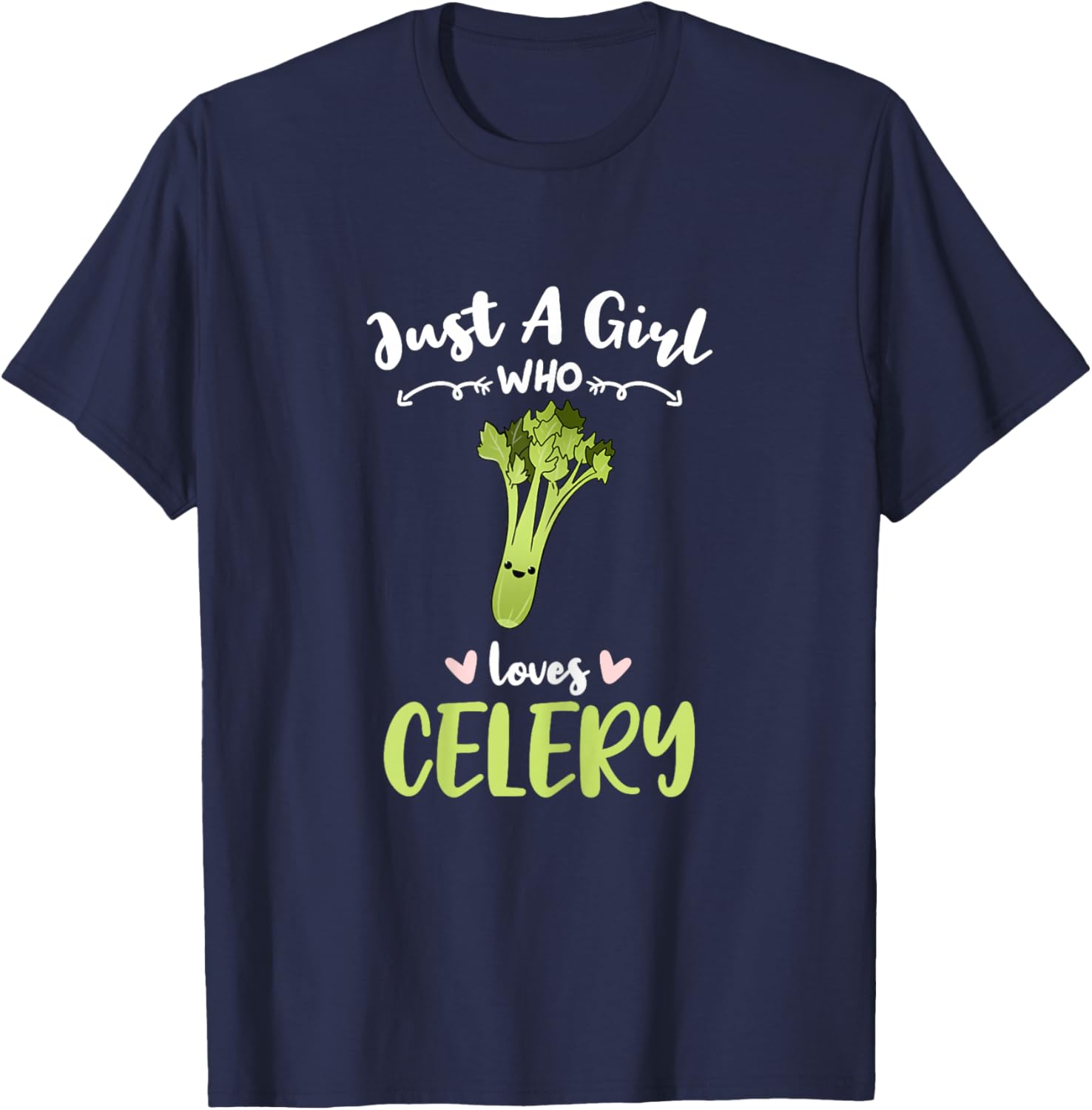 Just A Girl Who Loves Celery T-Shirt - T-Shirt | Navy