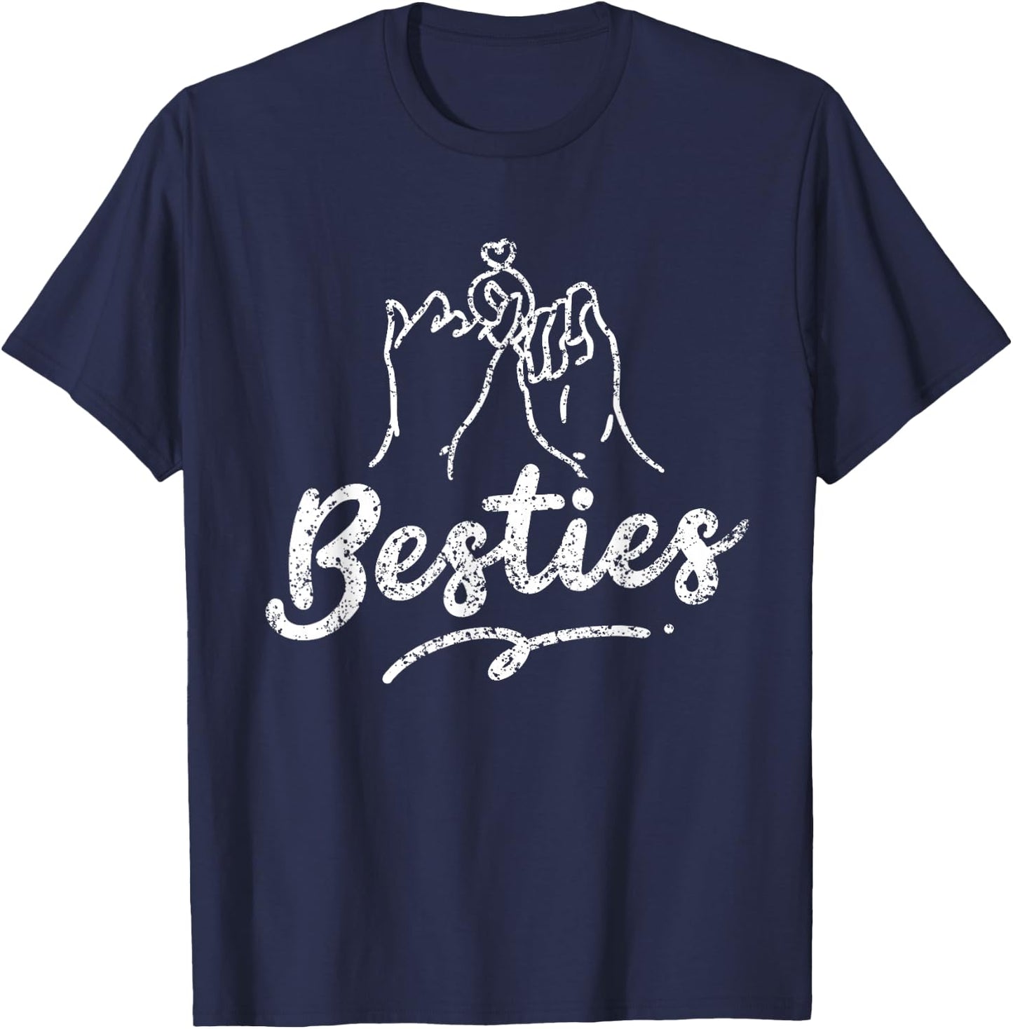 Besties Bestie Friendship Best Friends Girlfriend Besties T-Shirt - T-Shirt | Navy
