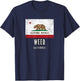 WEED California | City CA USA California Flag T-Shirt - T-Shirt | Navy