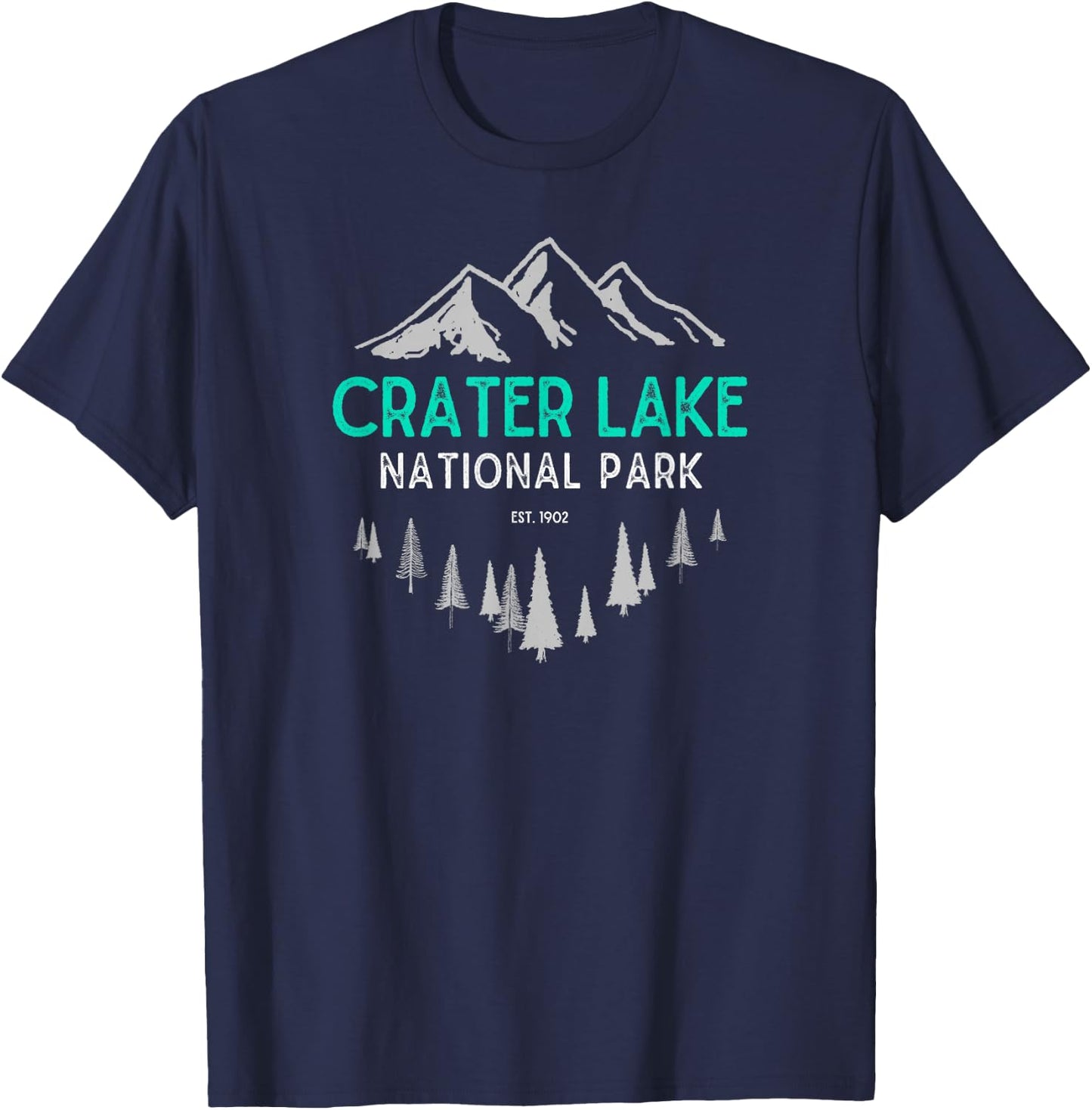 Crater Lake Vintage National Park Est 1902 T-Shirt - T-Shirt | Navy