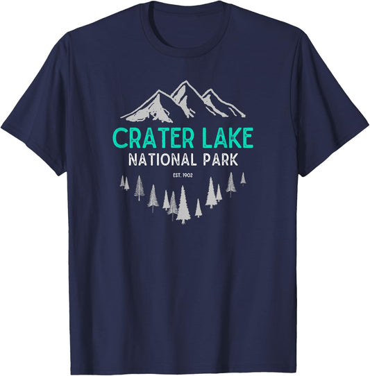 Crater Lake Vintage National Park Est 1902 T-Shirt - T-Shirt | Navy