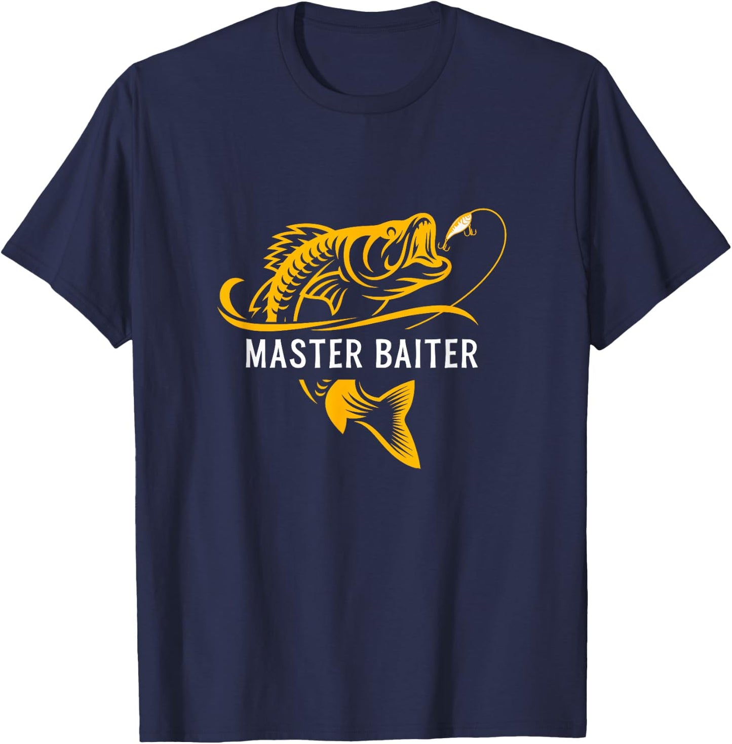 Master Baiter - Funny Fishing T-Shirt - T-Shirt | Navy