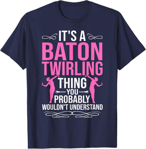 Twirler Costume Majorette Marching Band Quotes Baton Twirler T-Shirt - T-Shirt | Navy