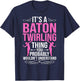 Twirler Costume Majorette Marching Band Quotes Baton Twirler T-Shirt - T-Shirt | Navy