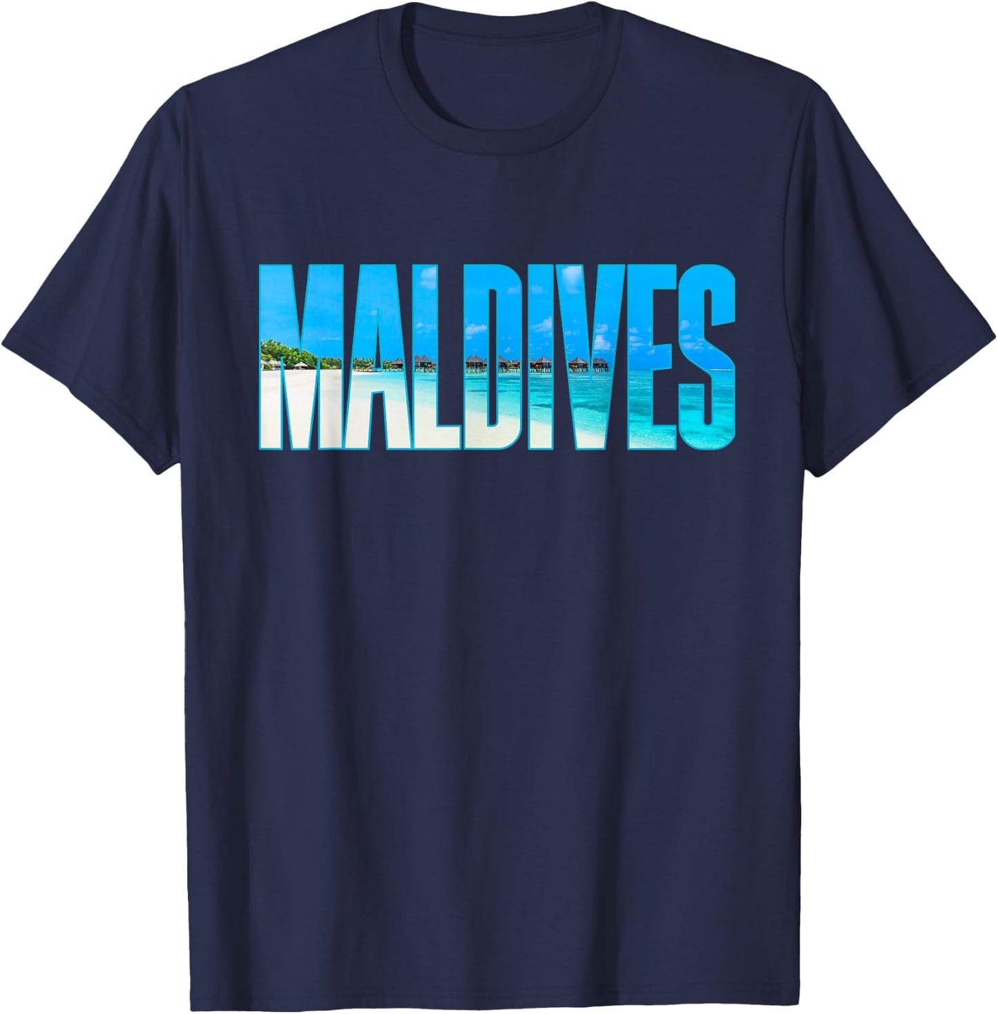 Maldives T Shirt Souvenir For Couple Or Family Summer Vacay T-Shirt - T-Shirt | Navy