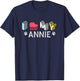 Annie Personalized Dog Name Annie Pet Lover T-Shirt - T-Shirt | Navy
