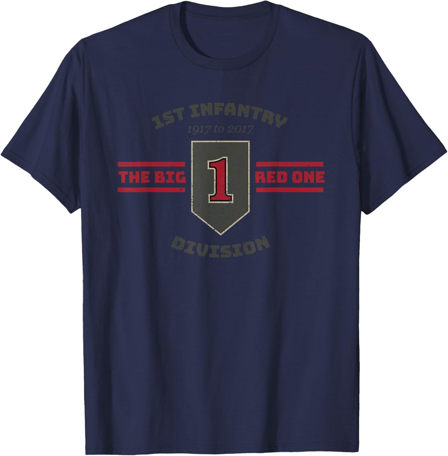 Army 1st Infantry Division Big Red One T Shirt T-Shirt - T-Shirt | Navy