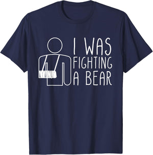 I Was Fighting A Bear Bracelet T-Shirt - T-Shirt | Navy