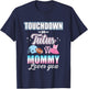 Gender Reveal Touchdowns or Tutus Mommy Matching Baby Party Small T-Shirt - T-Shirt | Navy