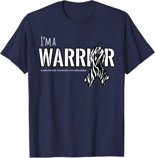 I'm a Warrior - Carcinoid Cancer Awareness Shirt T-Shirt - T-Shirt | Navy
