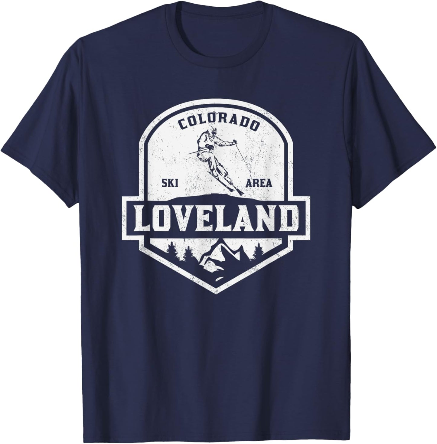 Loveland Colorado Ski Area T-Shirt - T-Shirt | Navy