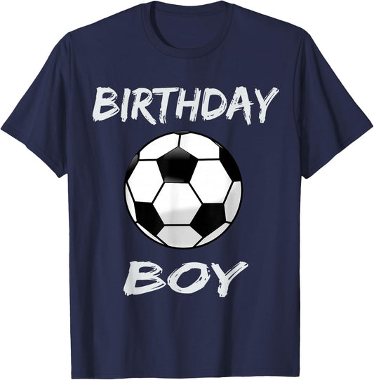 Soccer Birthday Boy , Soccer Theme Birthday Party T-Shirt - T-Shirt | Navy