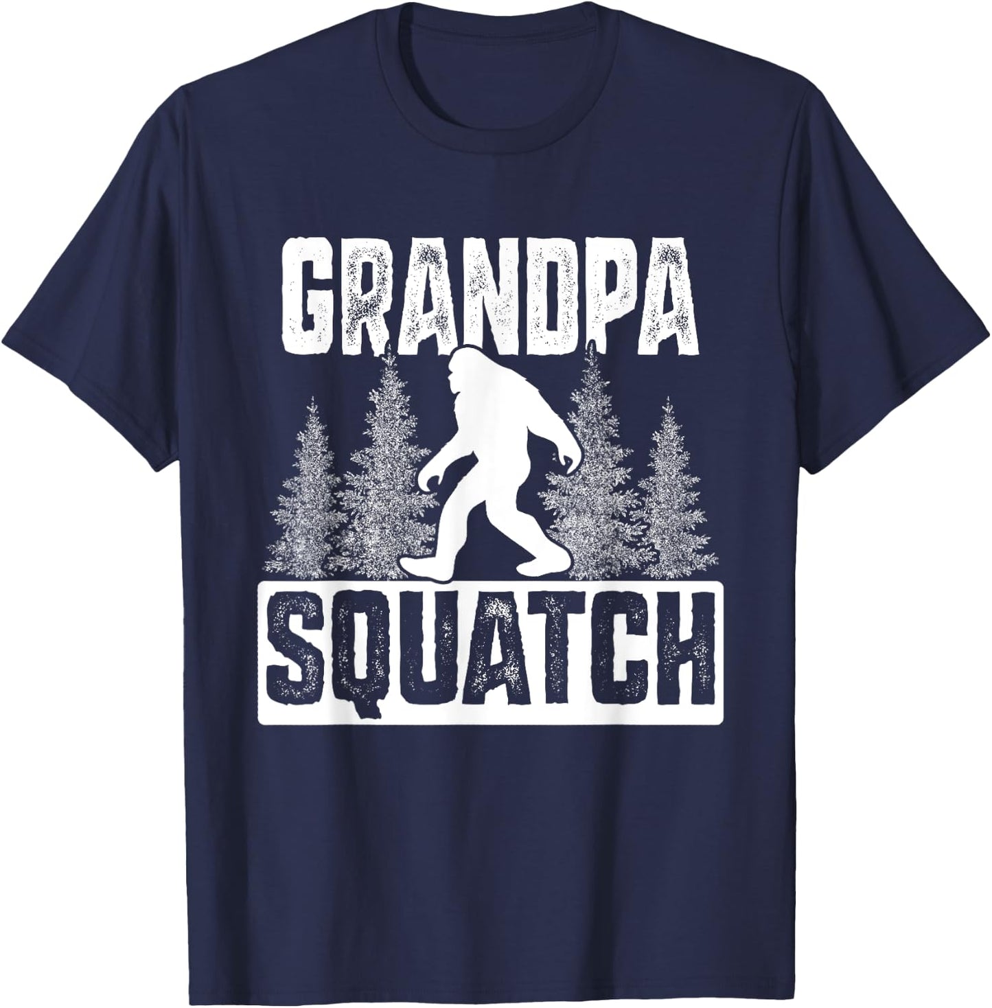Squatchy Matching Family Bigfoot Shirts Grandpa Squatch T-Shirt - T-Shirt | Navy