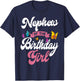 Butterfly Nephew Birthday Party Garden Family Nature Theme T-Shirt - T-Shirt | Navy