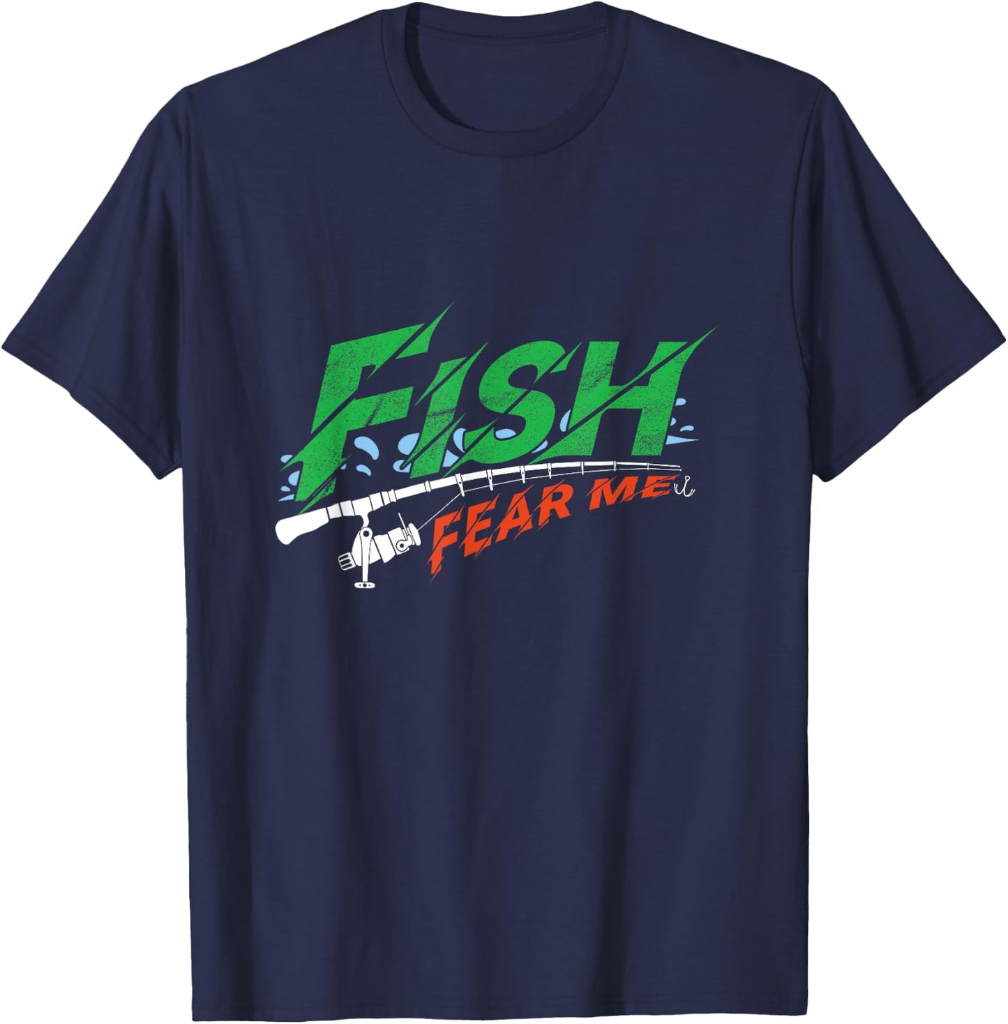 Fisherman Fishing Fishing Fish Fishing Rod Lake Gift T-Shirt - T-Shirt | Navy
