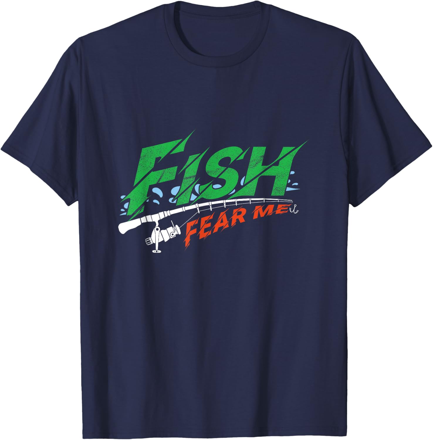 Fisherman Fishing Fishing Fish Fishing Rod Lake Gift T-Shirt - T-Shirt | Navy