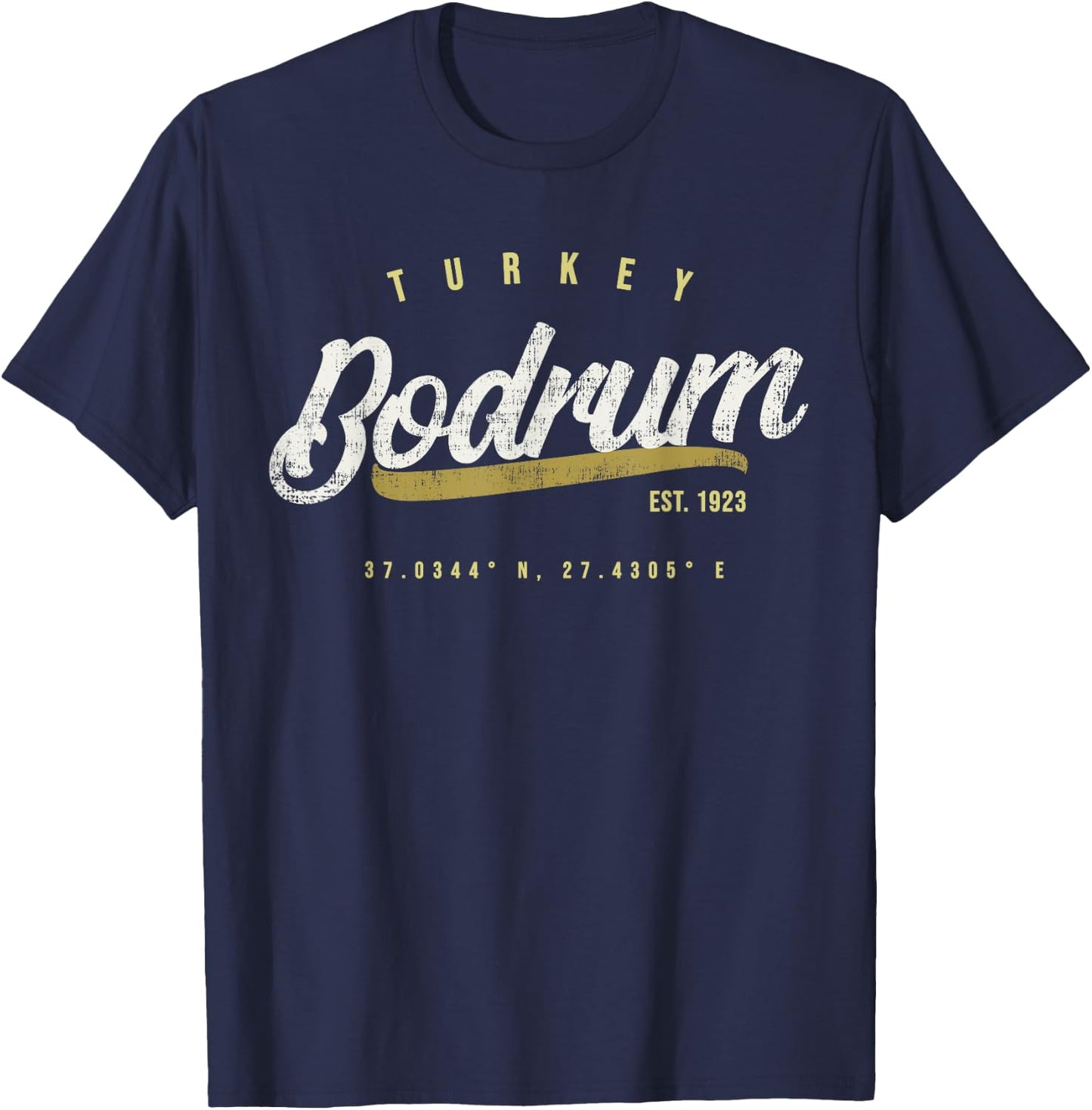 Bodrum Turkey Vintage Retro T-Shirt - T-Shirt | Navy