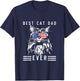 Funny Maine Coon Cat Best Cat Dad Ever Funny Cat Maine Coon T-Shirt - T-Shirt | Navy
