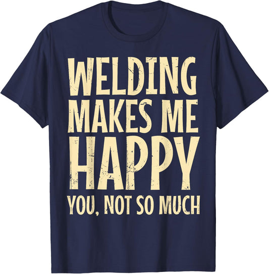 Welder Metal Worker Welding Blacksmithing Fabricating T-Shirt - T-Shirt | Navy
