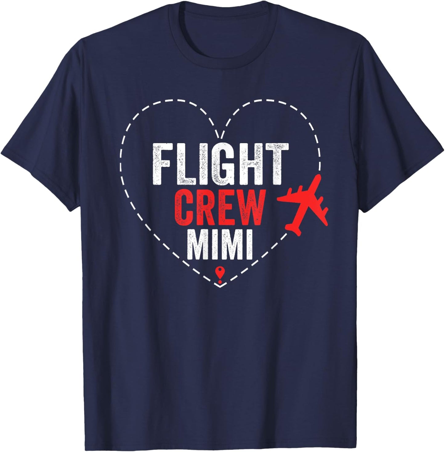 Flight Crew Mimi Airplane Family Vacation Airplane Mode On T-Shirt - T-Shirt | Navy