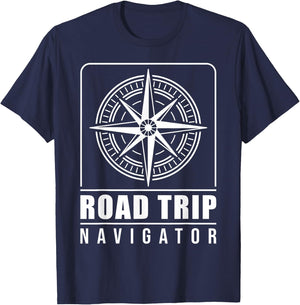 Traveler Vacation Road Trip Navigator Map T-Shirt - T-Shirt | Navy