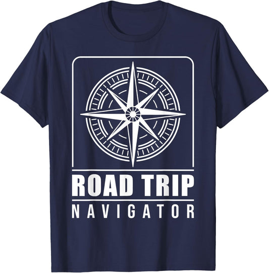 Traveler Vacation Road Trip Navigator Map T-Shirt - T-Shirt | Navy