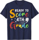 Funny 4th Grade Ready To Score Hockey Puck Back To School T-Shirt - T-Shirt | Navy