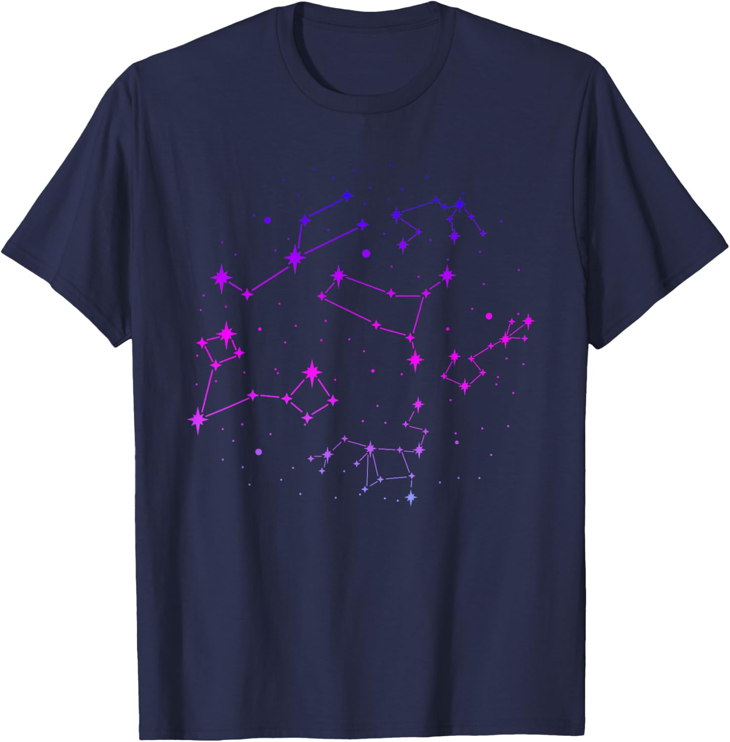Space Universe Stars Space Constellation Astronomy T-Shirt - T-Shirt | Navy