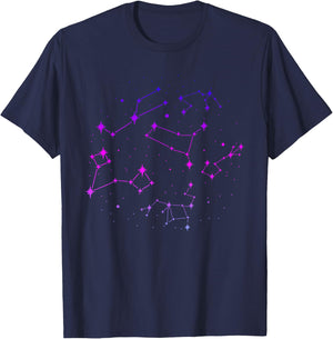 Space Universe Stars Space Constellation Astronomy T-Shirt - T-Shirt | Navy
