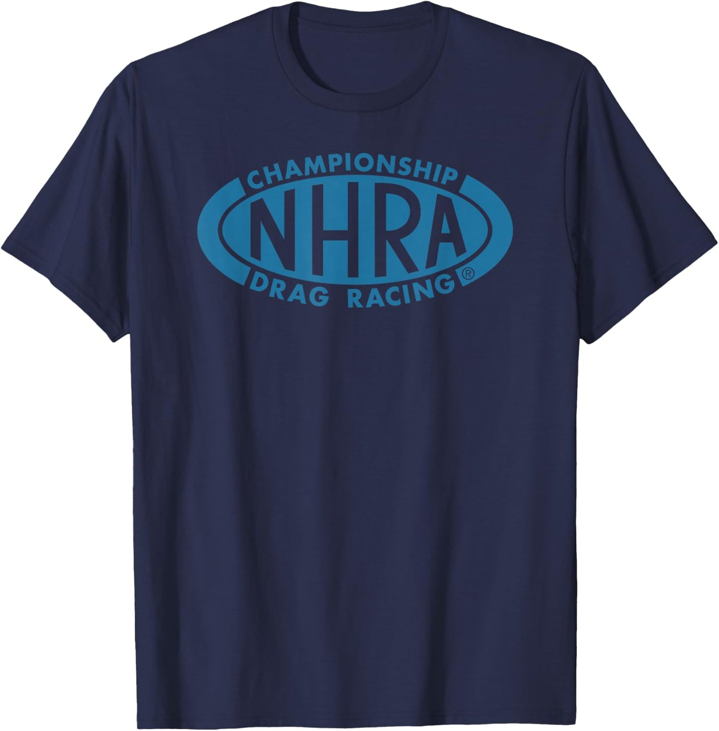 NHRA Championship Drag Racing Blue Oval Logo T-Shirt - T-Shirt | Navy