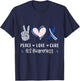 Peace Love cure ALS awareness men women kids ALS T-Shirt - T-Shirt | Navy