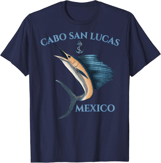 Swordfish Marlin Cabo San Lucas Mexico T-Shirt - T-Shirt | Navy
