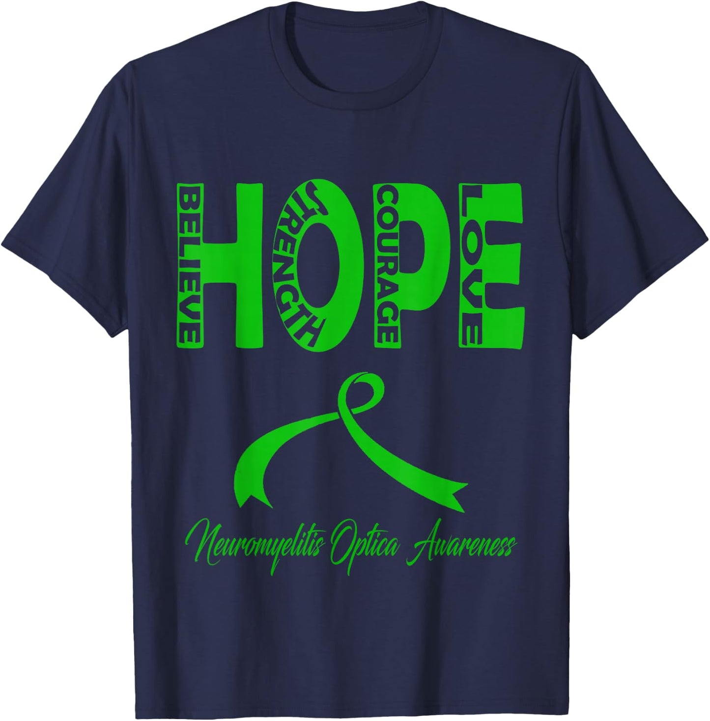 neuromyelitis optica Awareness T-Shirt - T-Shirt | Navy