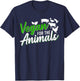 Vegan For The Animals T-Shirt - T-Shirt | Navy