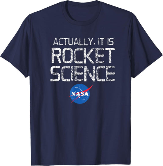 NASA - Actually It Is Rocket Science Graphic T-Shirt - T-Shirt | Navy