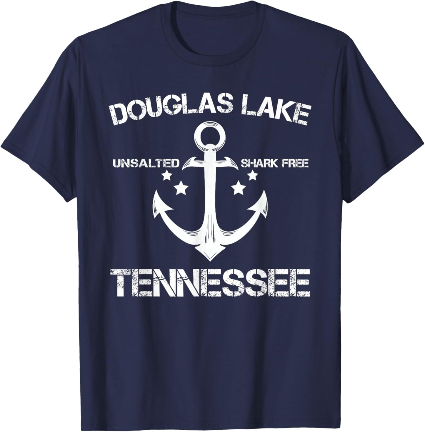 DOUGLAS LAKE TENNESSEE Funny Fishing Camping Summer Gift T-Shirt - T-Shirt | Navy
