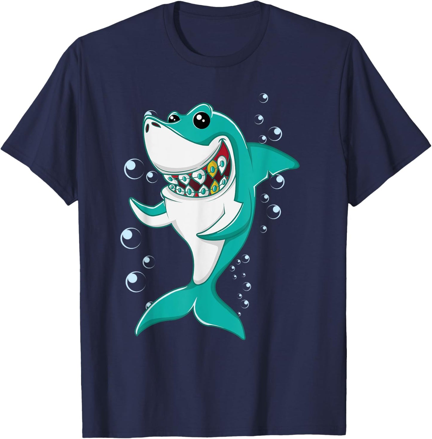 Shark with Braces T-Shirt - T-Shirt | Navy