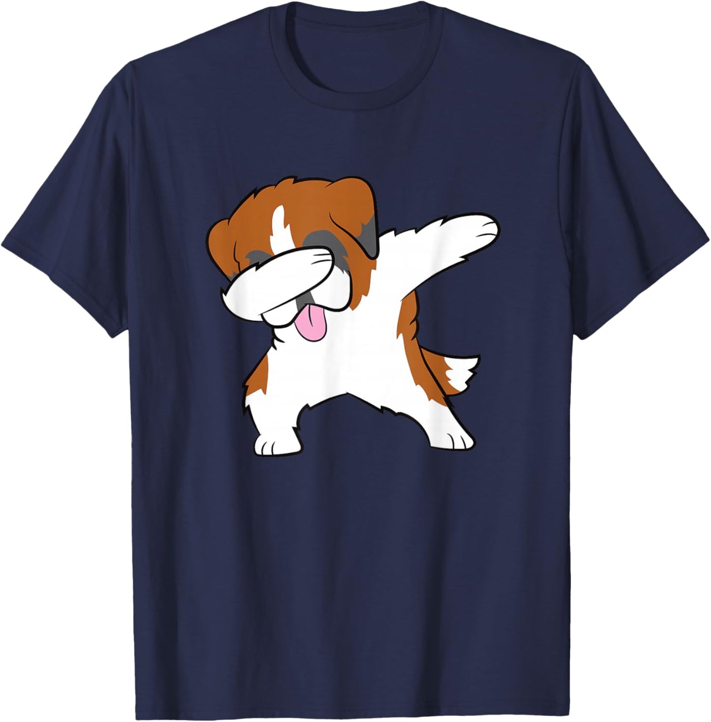 Polka Dot Saint Bernard T-Shirt - T-Shirt | Navy