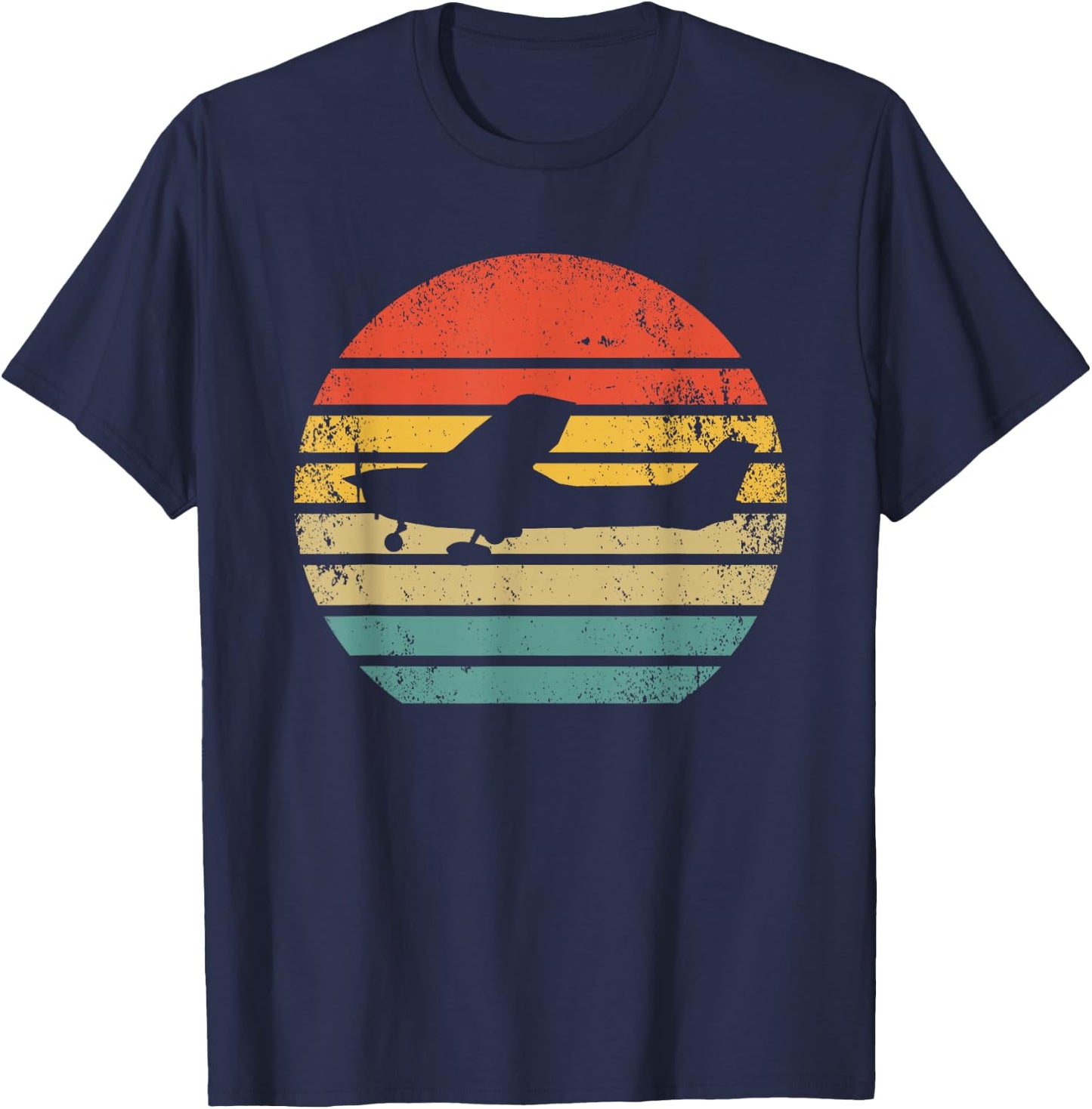 Retro Aeroplane Guide Aviation - Vintage Aeroplane Pilot T-Shirt - T-Shirt | Navy