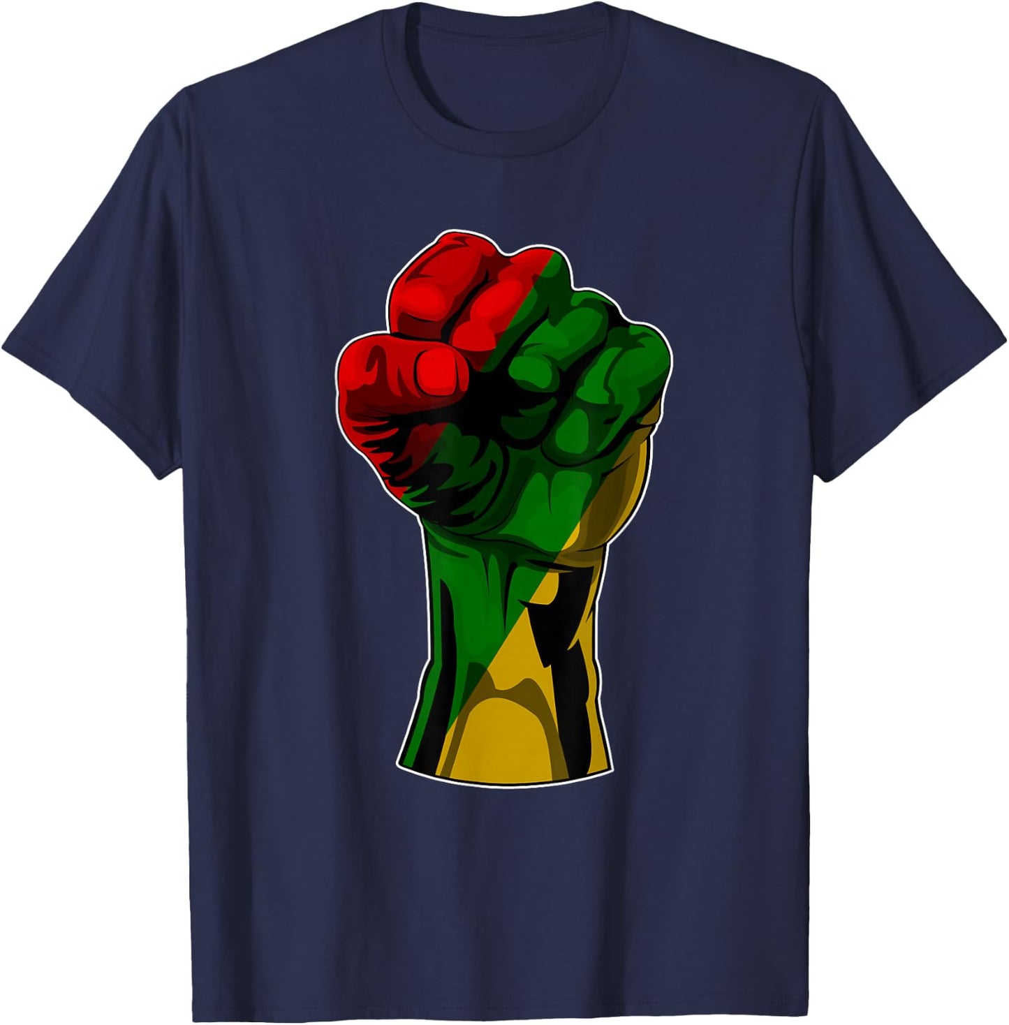 Black History Month Fist Juneteenth Women Men Kids T-Shirt - T-Shirt | Navy