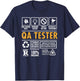 QA Tester Quality Assurance Tester or Analyst Funny T-Shirt - T-Shirt | Navy