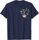 Letter C Initial C Flower Present Monogram C Monogrammed C T-Shirt - T-Shirt | Navy