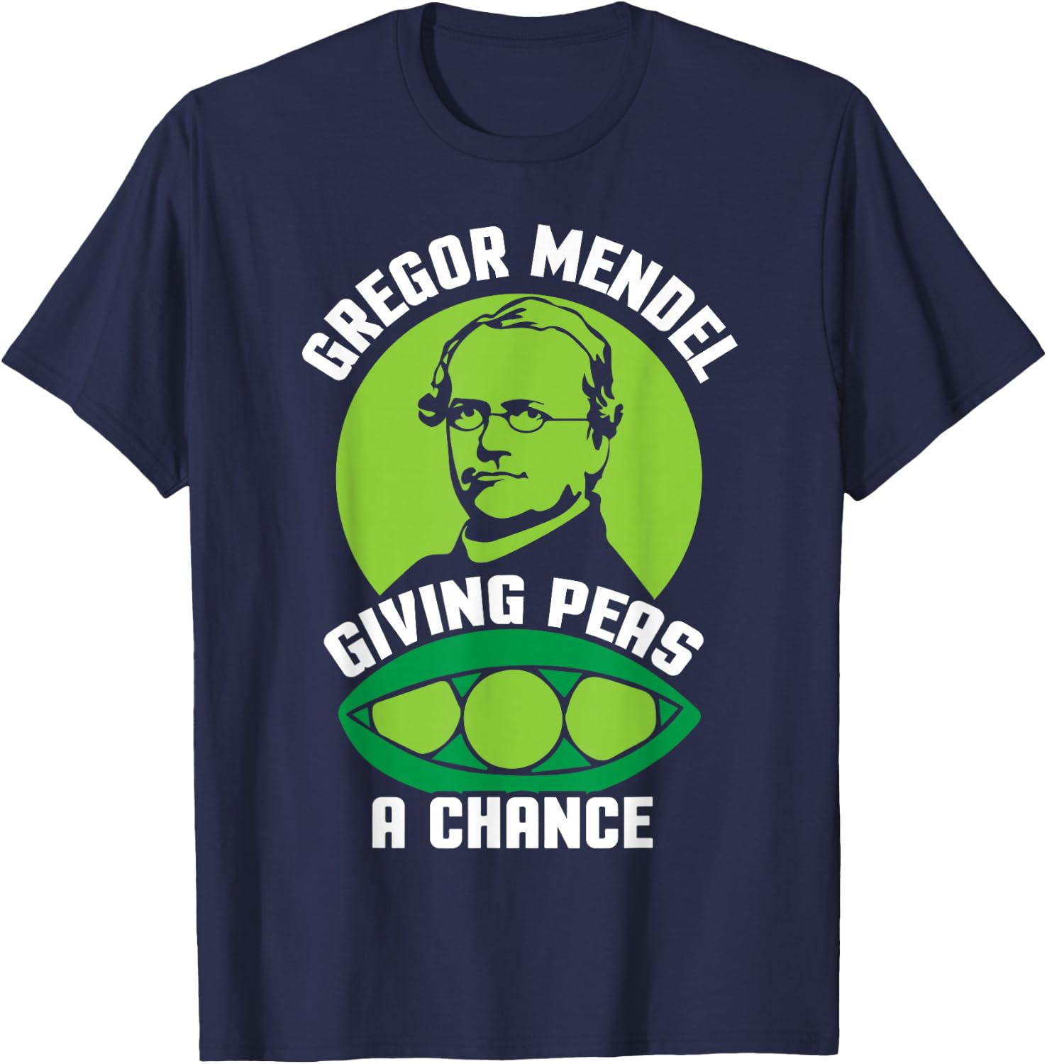 Chemist Chemistry - Gregor Mendel T-Shirt - T-Shirt | Navy